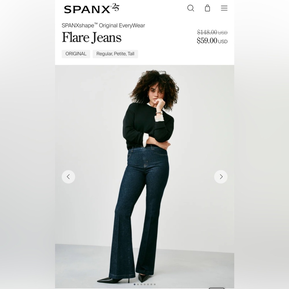 SPANX Dark Blue Flare Women's Jeans